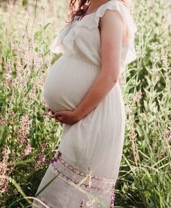 Ivory maxi summer dress - perfect for maternity